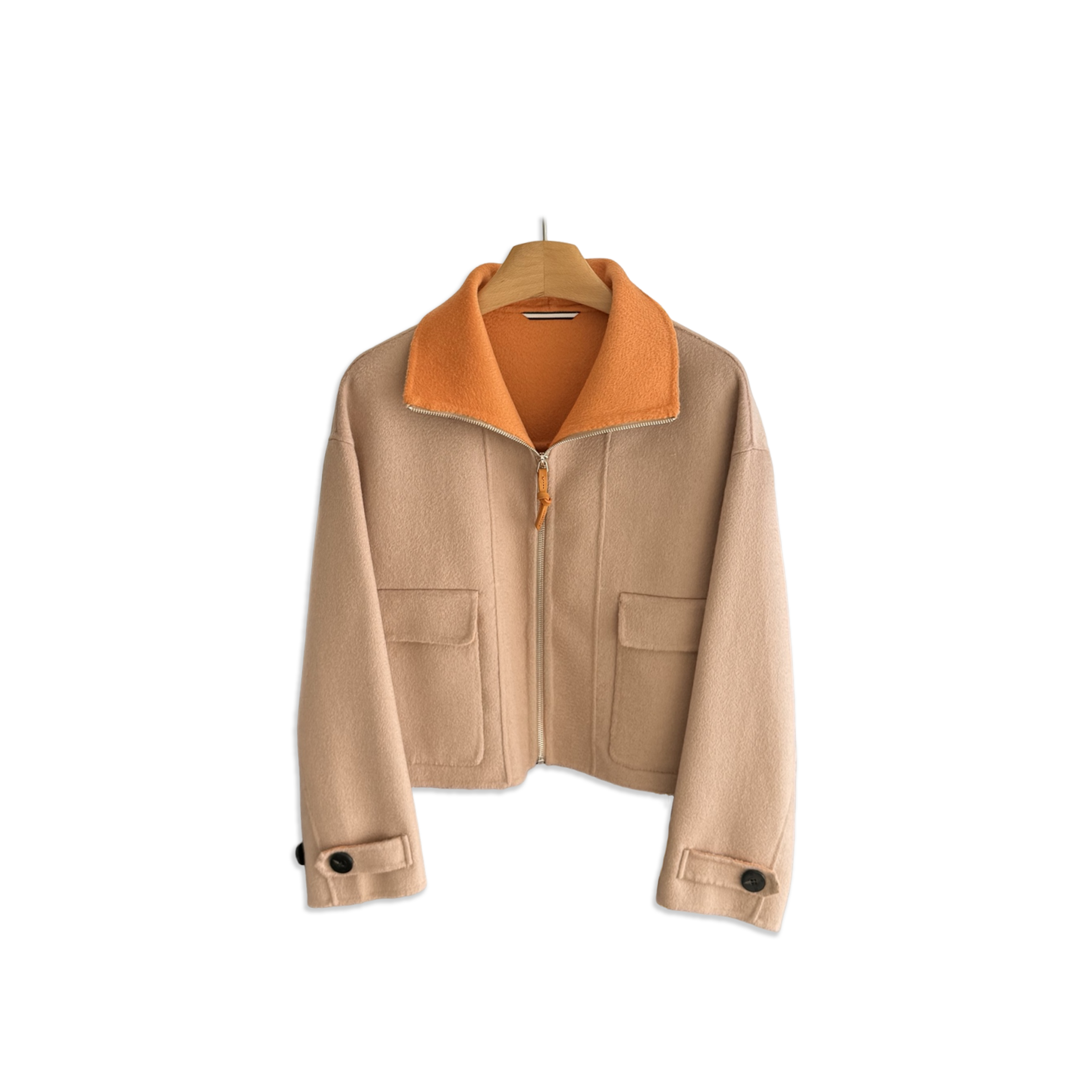 HERMES SHORT WOOL COAT H3E0207DC32 HERMES SHORT WOOL COAT H3E0207DC32